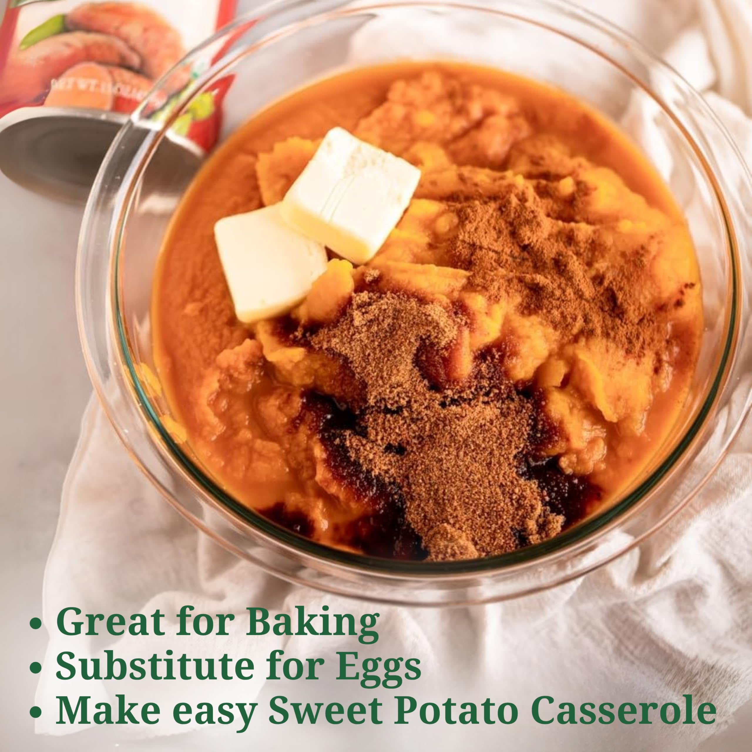 FARMER'S MARKET Organic Sweet Potato Puree in a jar, ideal for baking