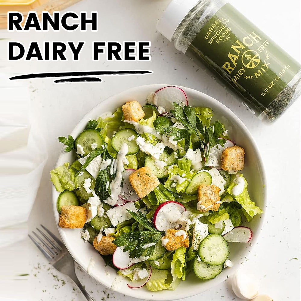 Dipping veggies with ranch mix demonstrates dairy-free dip versatility.