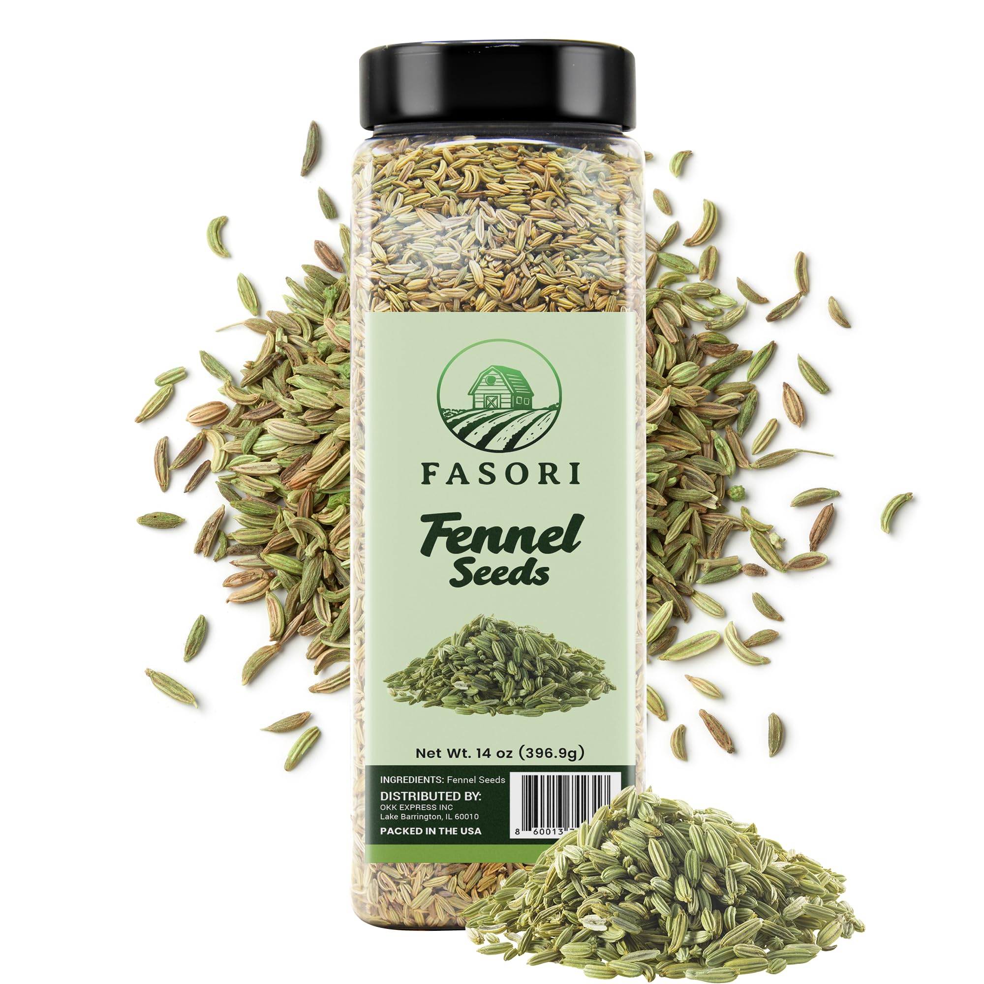Fasori fennel seeds on a kitchen scene for seasoning dishes.