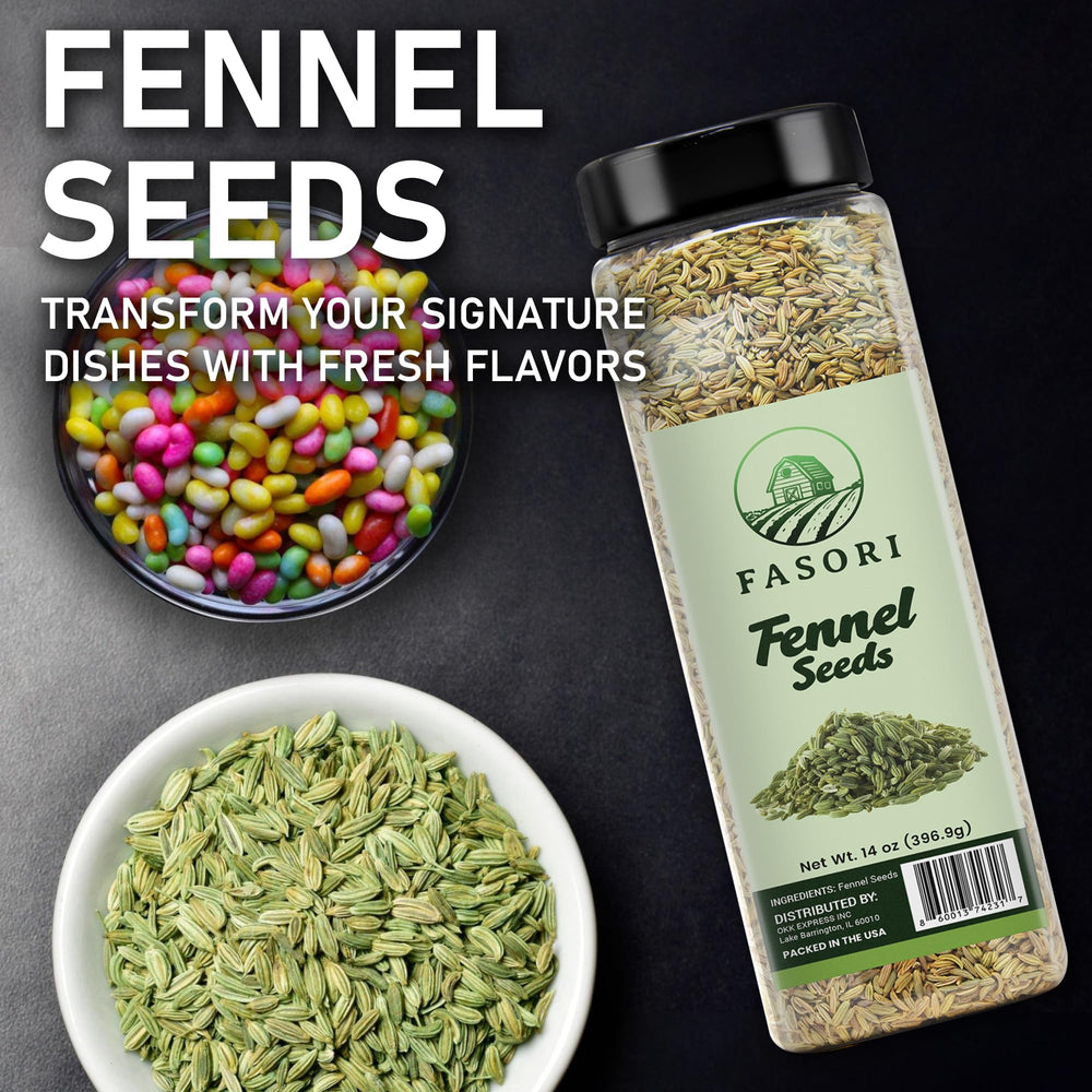 Fasori fennel seeds storage in kitchen for freshness.