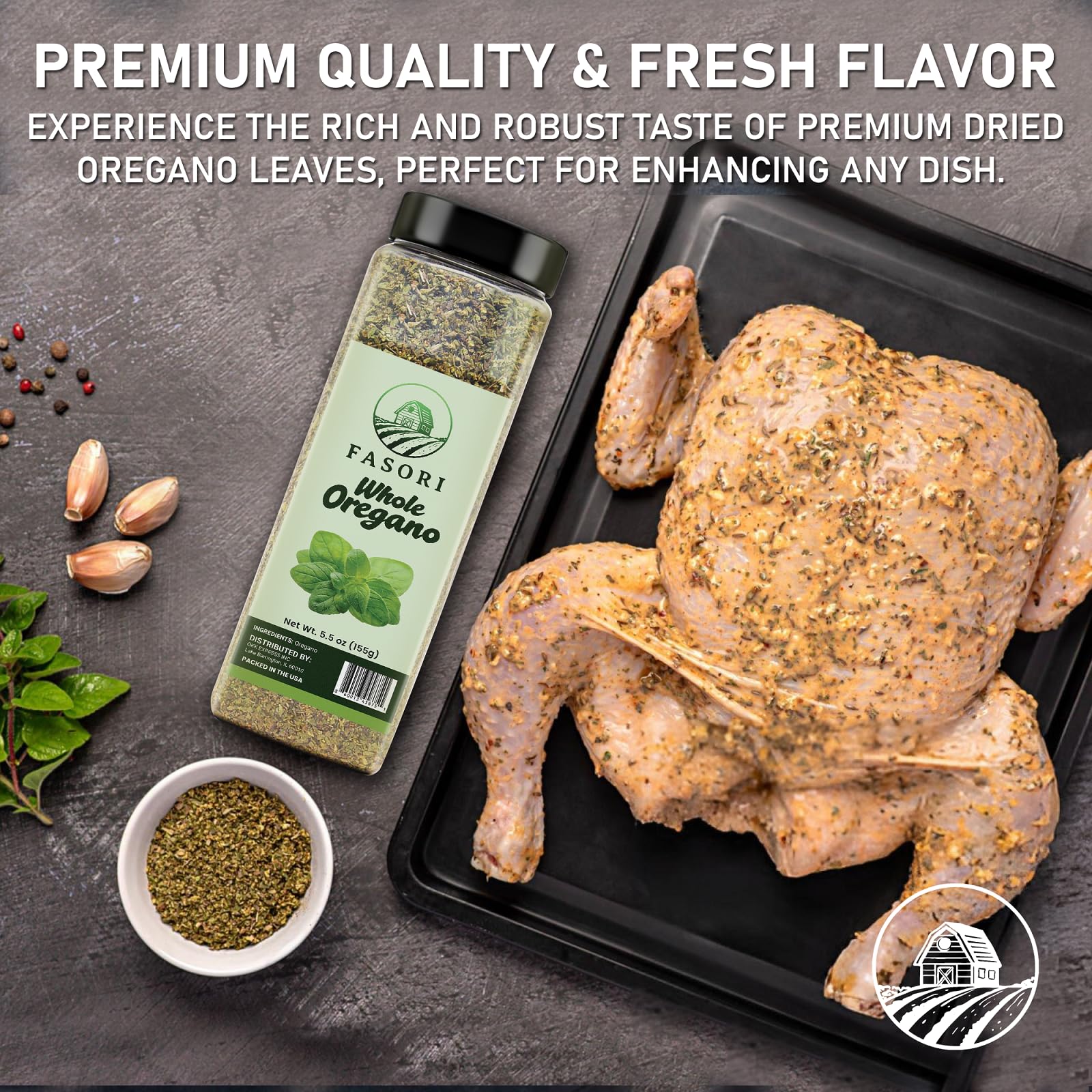 Fasori Oregano aroma closeup showcases rich earthy notes ideal for sauces