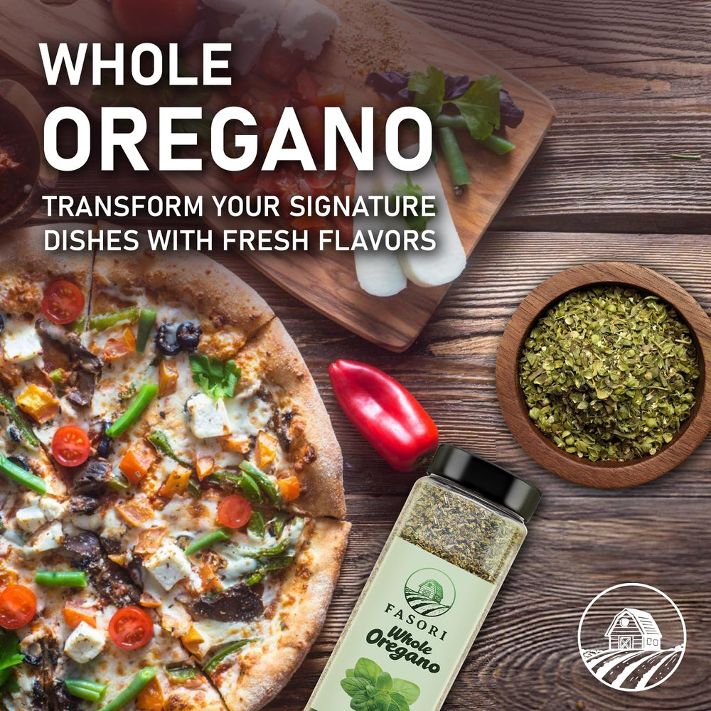 Fasori Oregano Mediterranean herb in pantry conveys everyday versatility