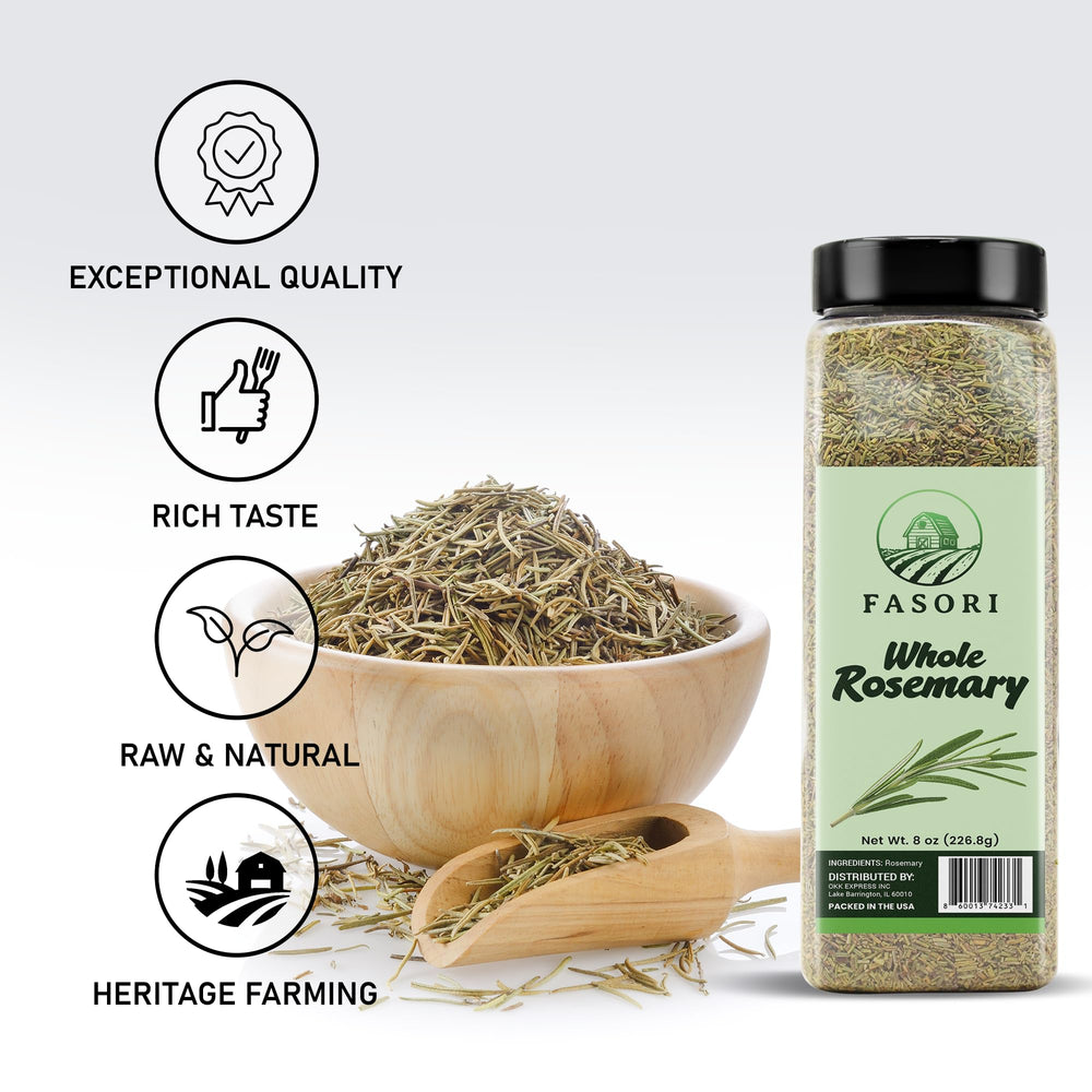 Fasori rosemary roasted potatoes dish with fragrant herb aroma.