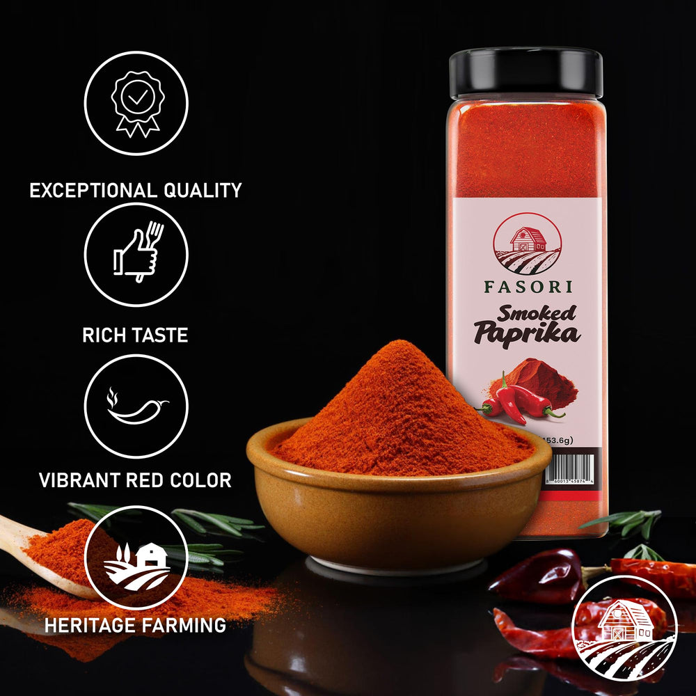 Fasori smoked paprika powder enhances stews and soups with depth and aroma