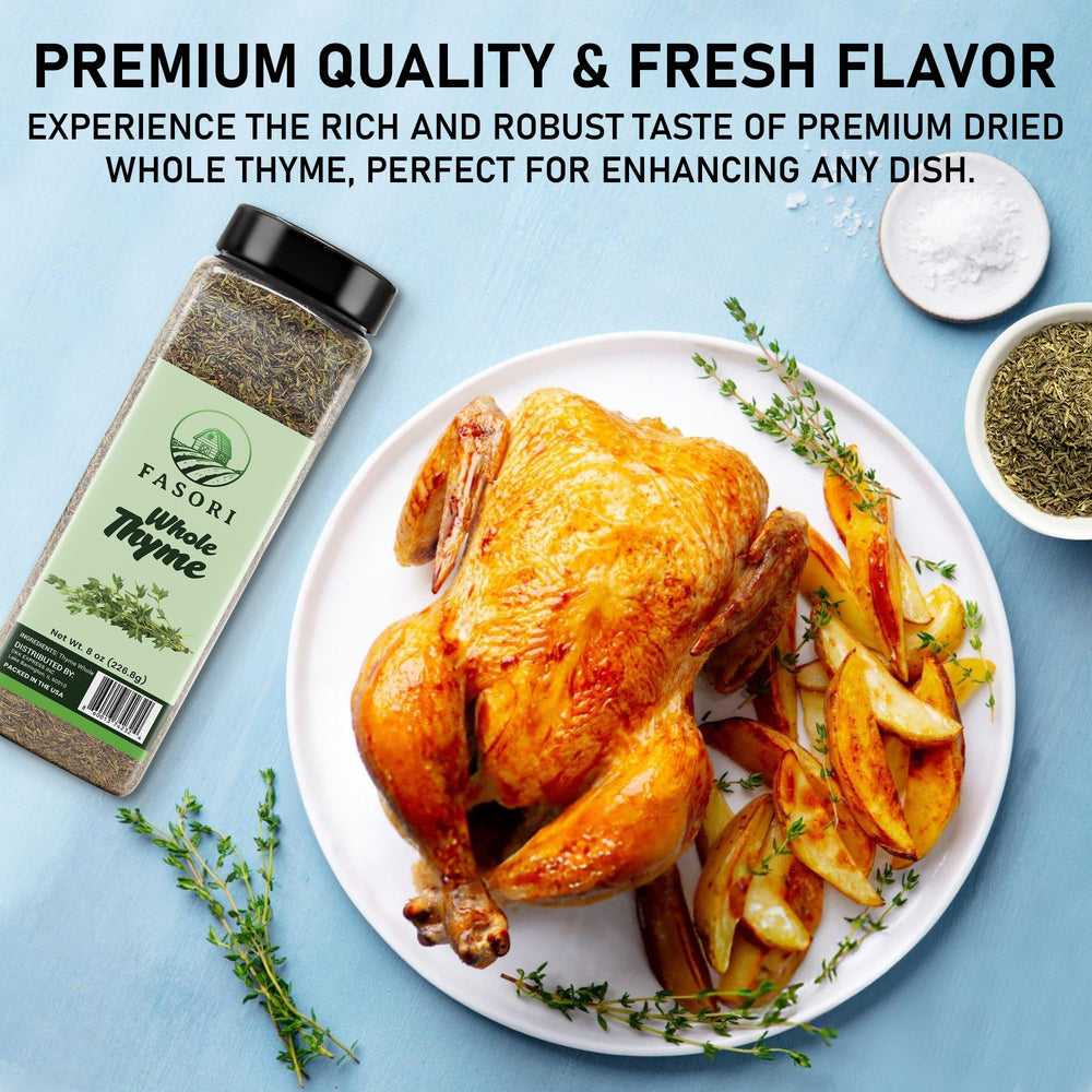 Fasori Thyme Leaves open-jar scene ready-to-use seasoning.