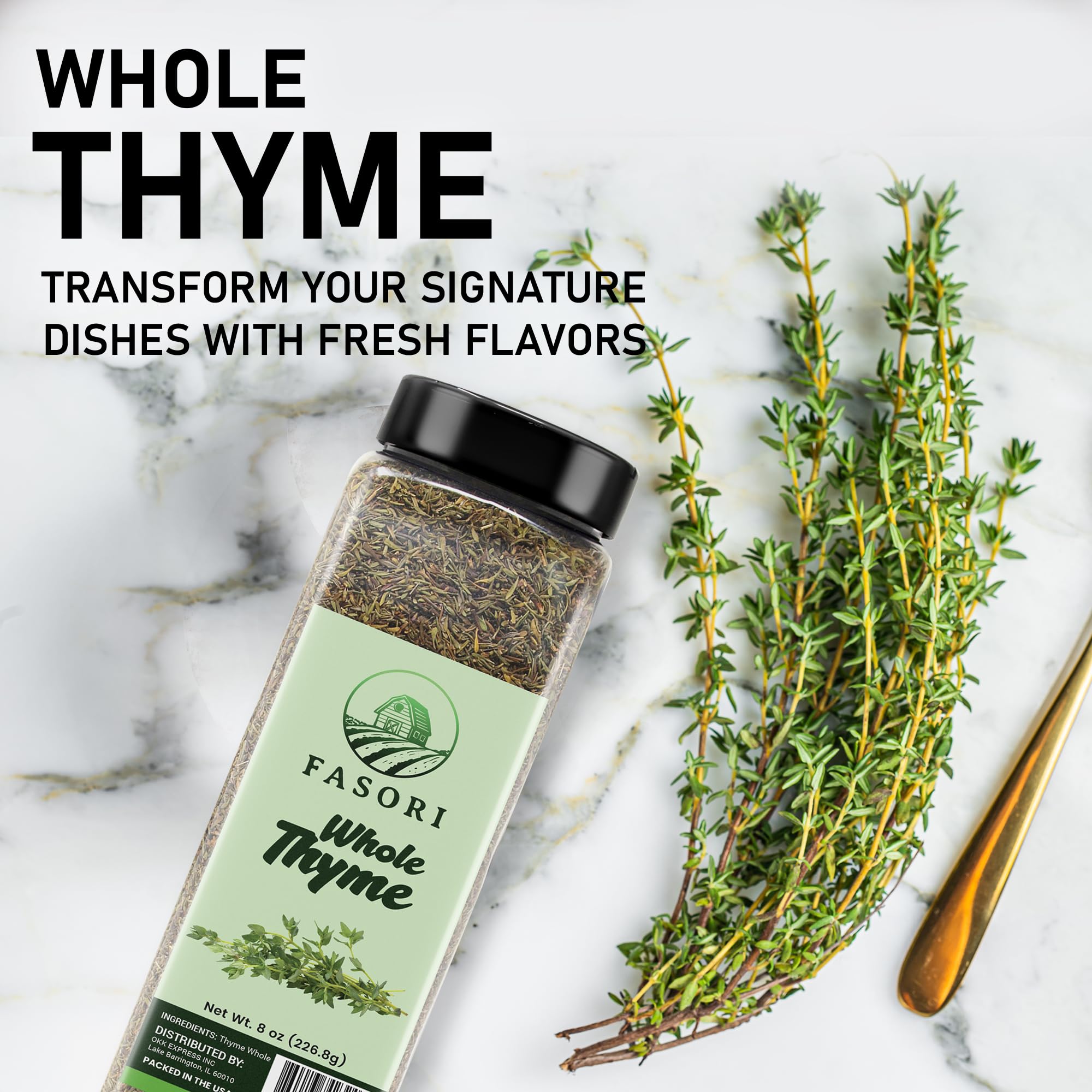 Fasori Thyme Leaves on roasted chicken aroma.
