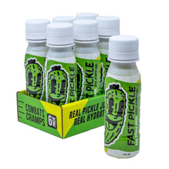 Fast Pickle Juice Shot bottle front view highlighting hydration after workouts.