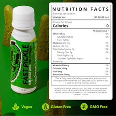 Fast Pickle Juice Shot being poured to showcase quick electrolyte replenishment.
