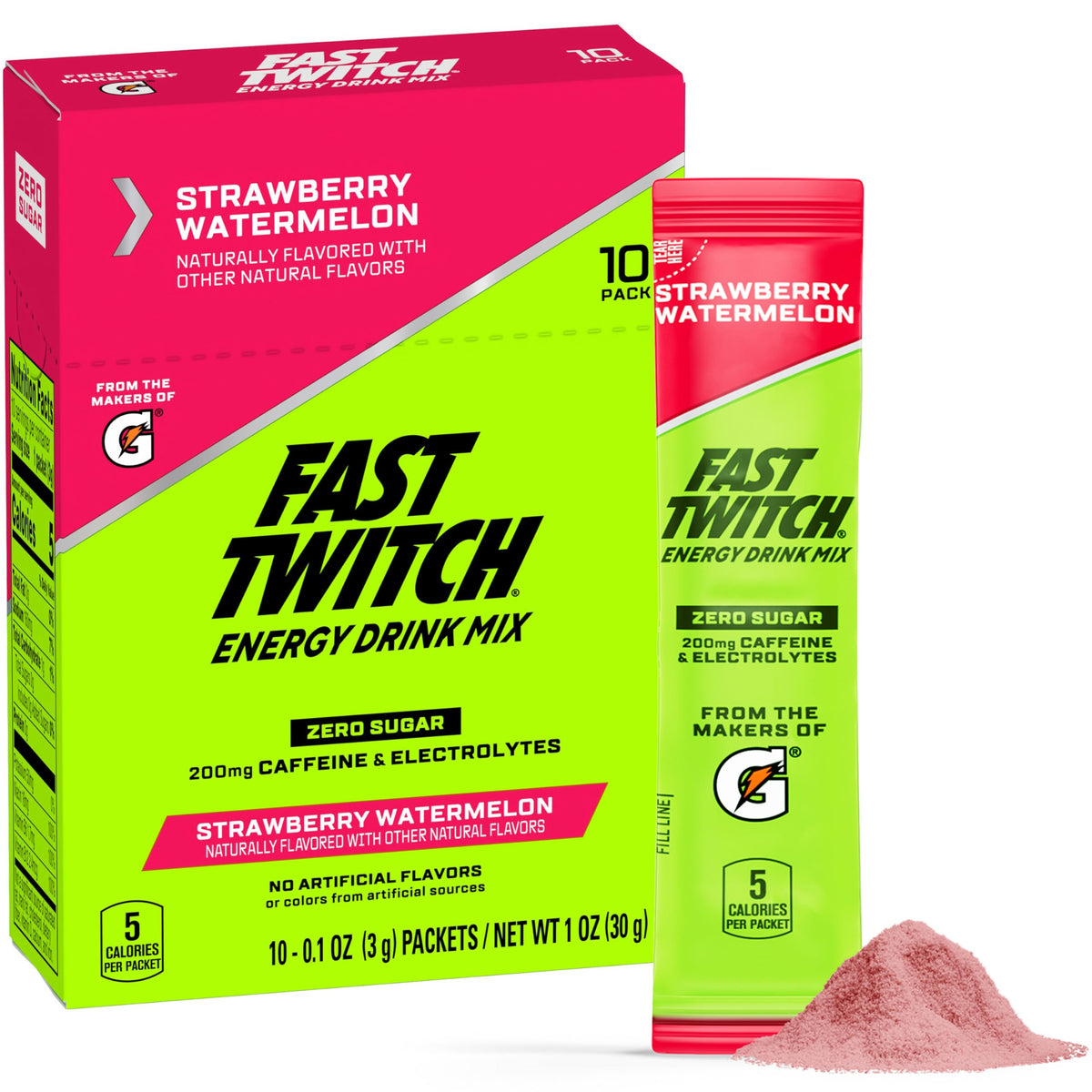 Fast Twitch Glacier Freeze packet ready to mix for a refreshing boost.