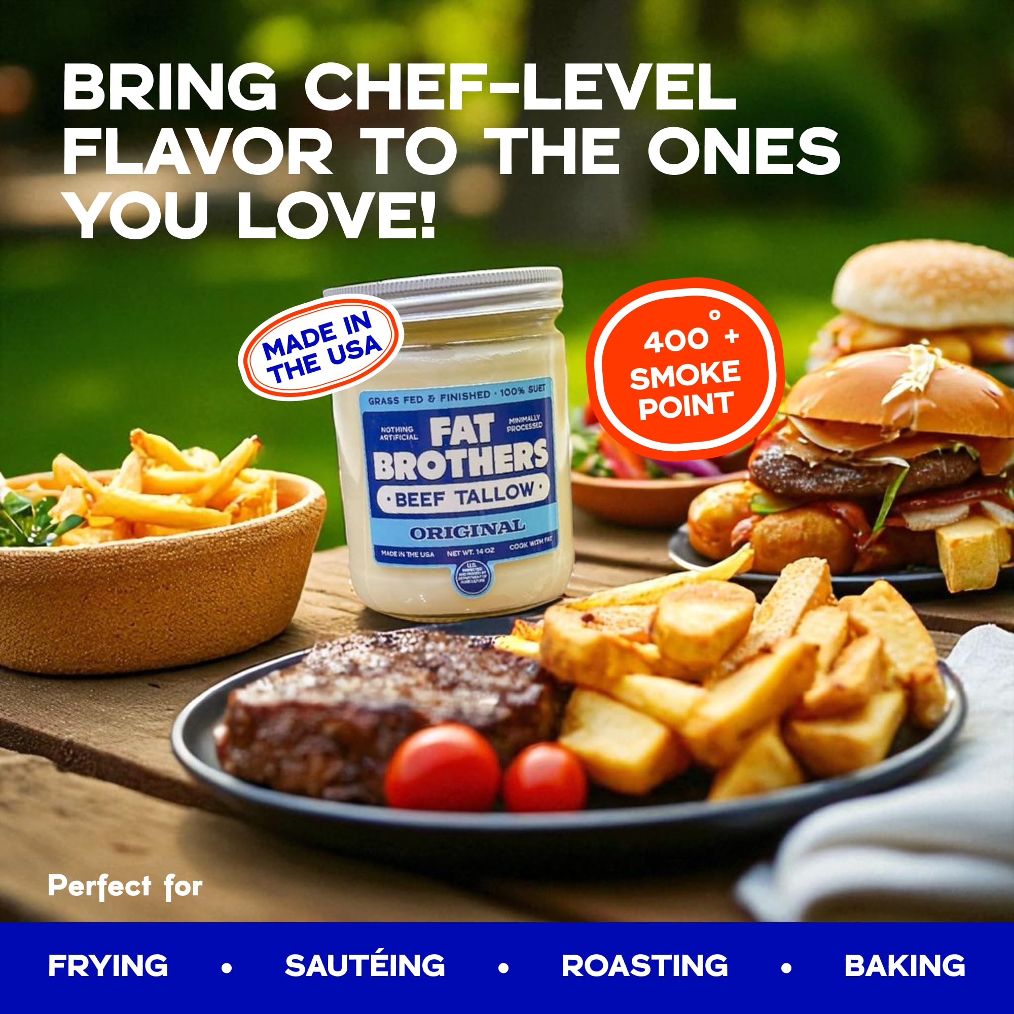 Beef tallow roasting with Fat Brothers for juicy, flavorful results