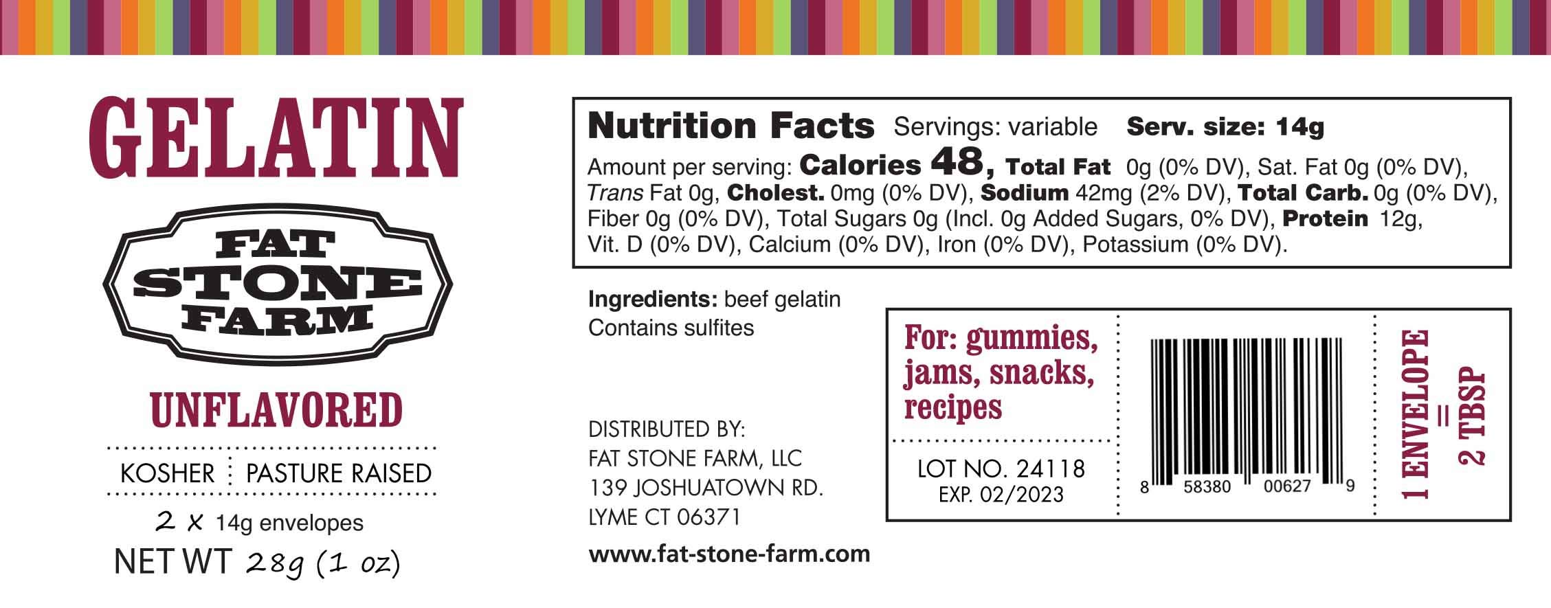 Fat Stone Farm gelatin dessert idea image showing versatile uses in gummies.