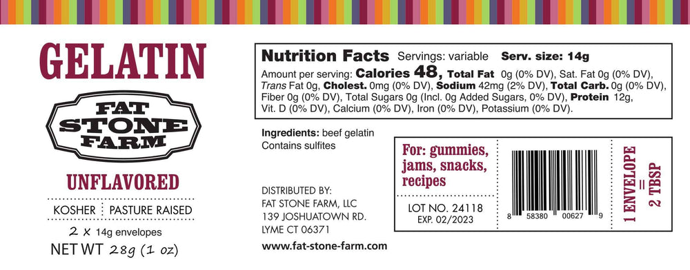 Fat Stone Farm gelatin dessert idea image showing versatile uses in gummies.