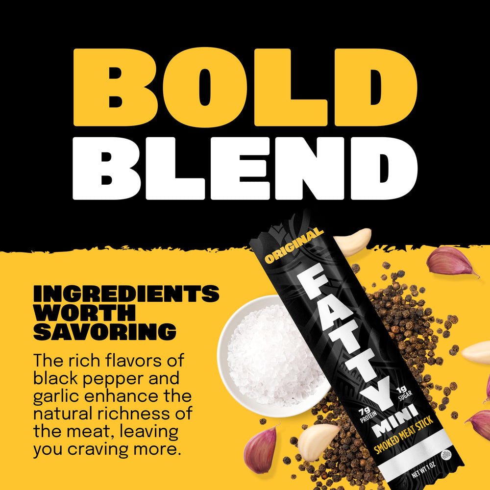 FATTY jalapeño-flavor mini sticks add a spicy protein boost