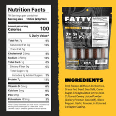 FATTY on-the-go protein snack 1oz sticks for road trips