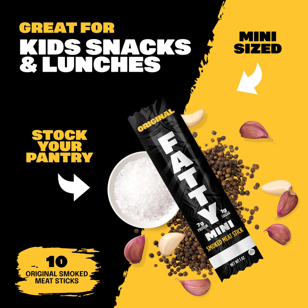 FATTY original minis pack of 10 sticks for lunchboxes