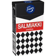 Fazer Salmiakki four-box pack offers convenient salty liquorice tasting moments.