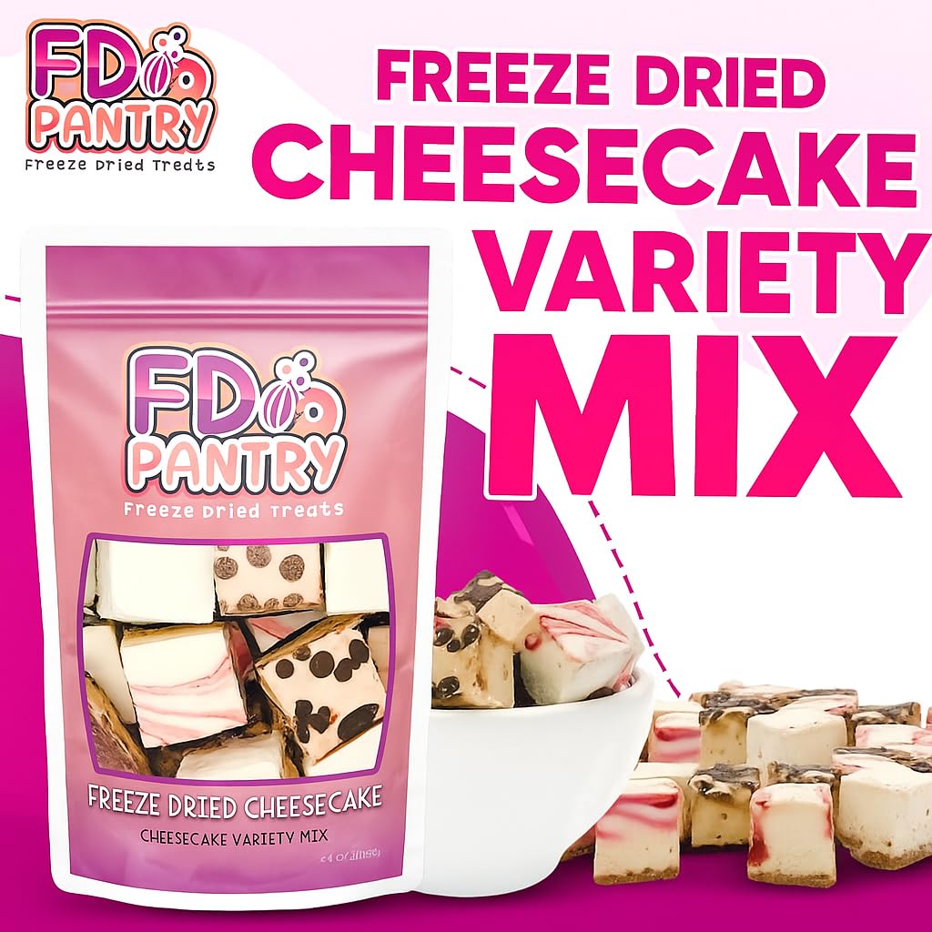 FD Pantry chocolate chip cheesecake bites close-up, creamy sweetness in every bite.