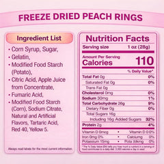 FD Pantry peach rings crunch highlights bold sweetness and airy bite.