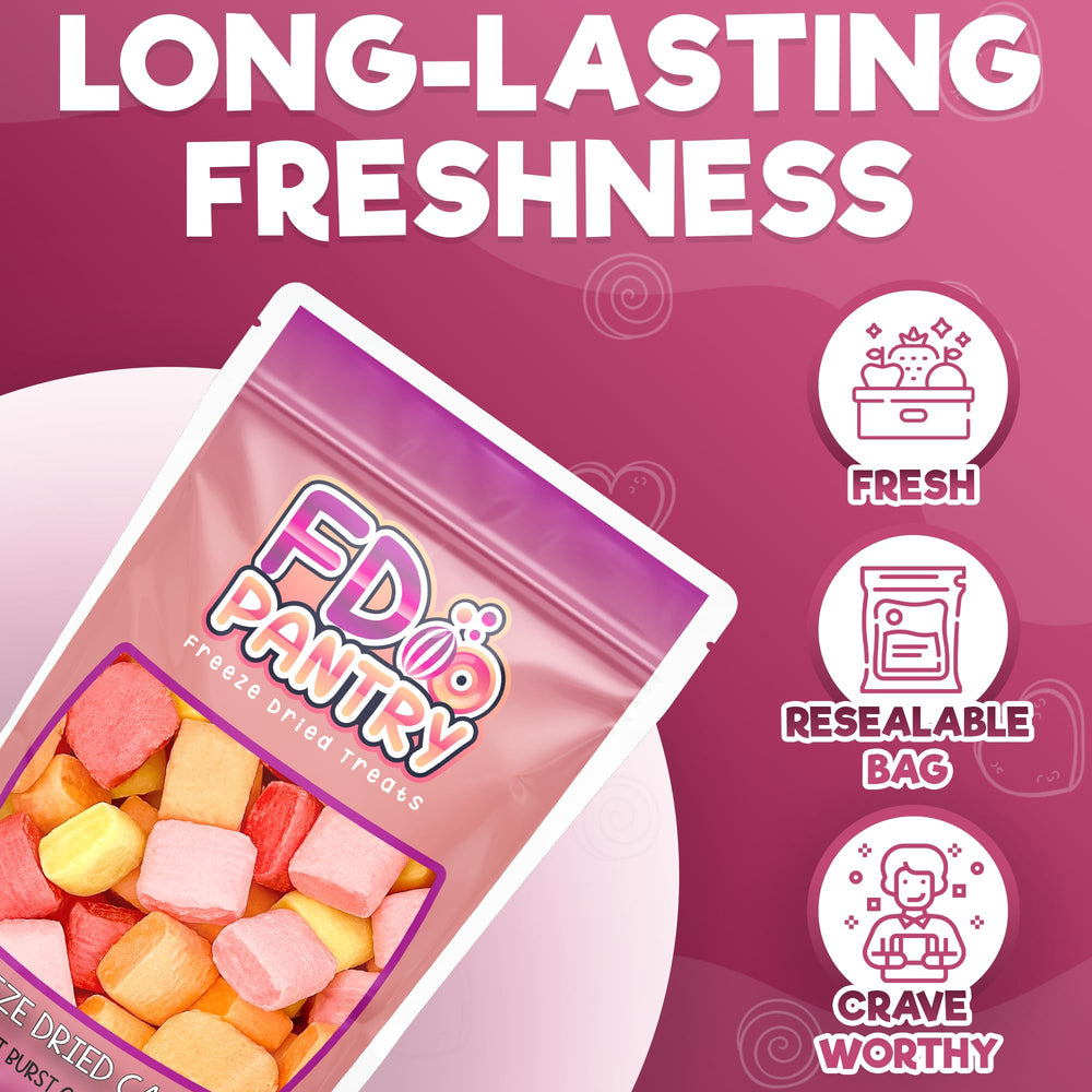 FD Pantry Resealable Bag Close-Up: keeps candies fresh between snack sessions.
