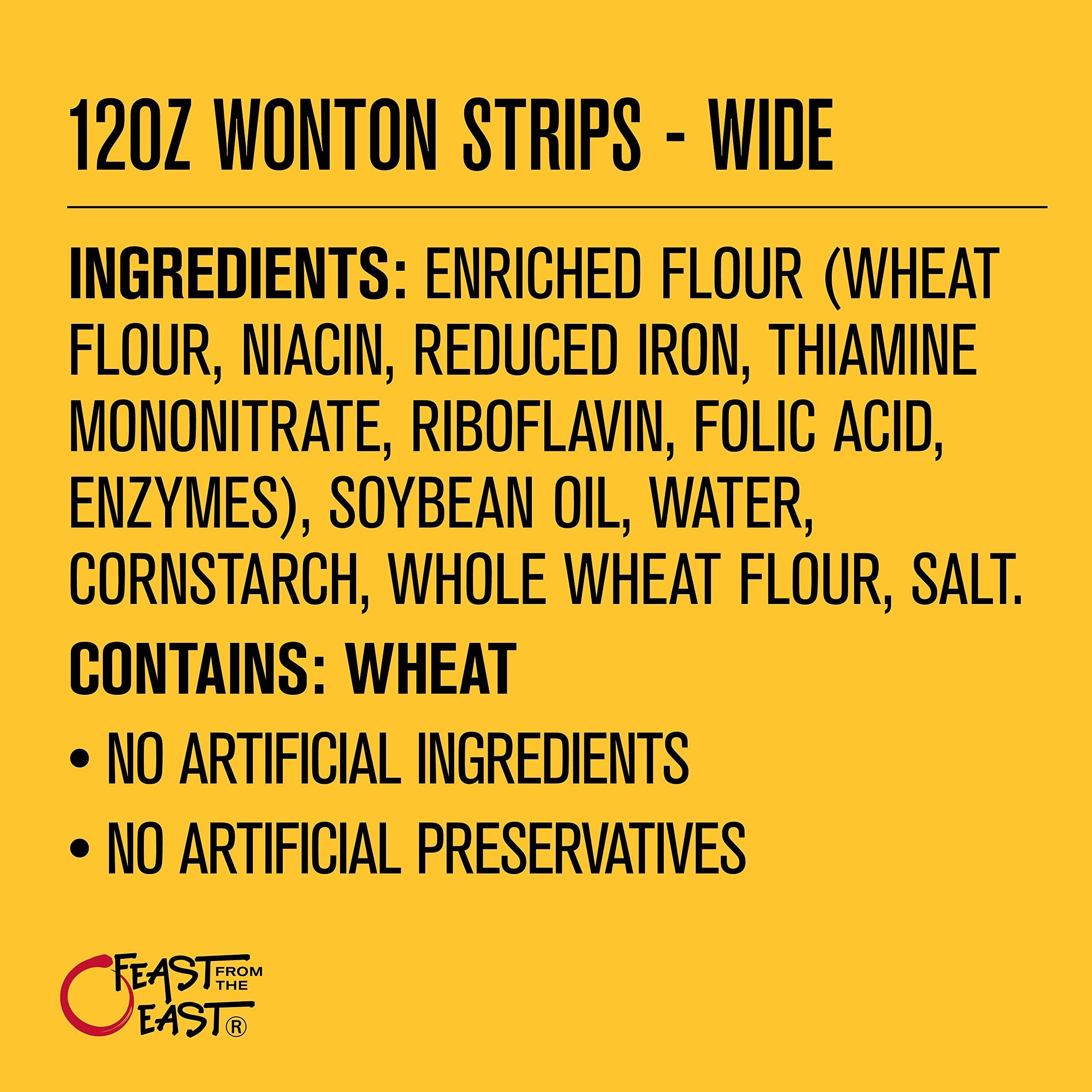 Feast From The East Wonton Strips restaurant-style bowl garnish ready.