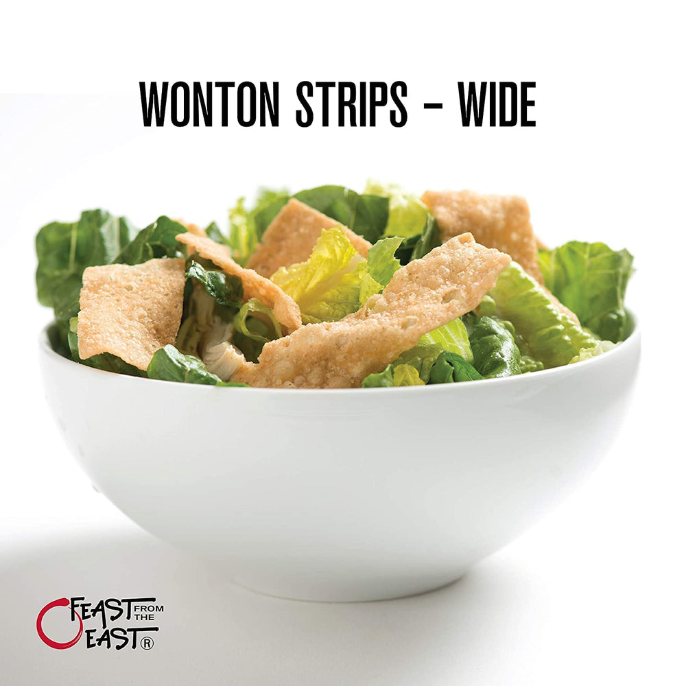 Feast From The East Wonton Strips kosher certification label.