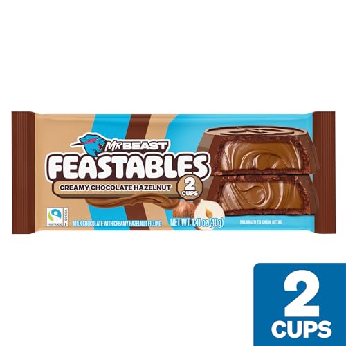 Feastables Hazelnut Cups ready-to-serve, perfect for dessert moments.