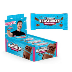 Feastables milk chocolate bar full-size wrap, ideal for sharing at home or on the go.