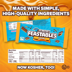 Feastables MrBeast caramel bar caramel center close-up