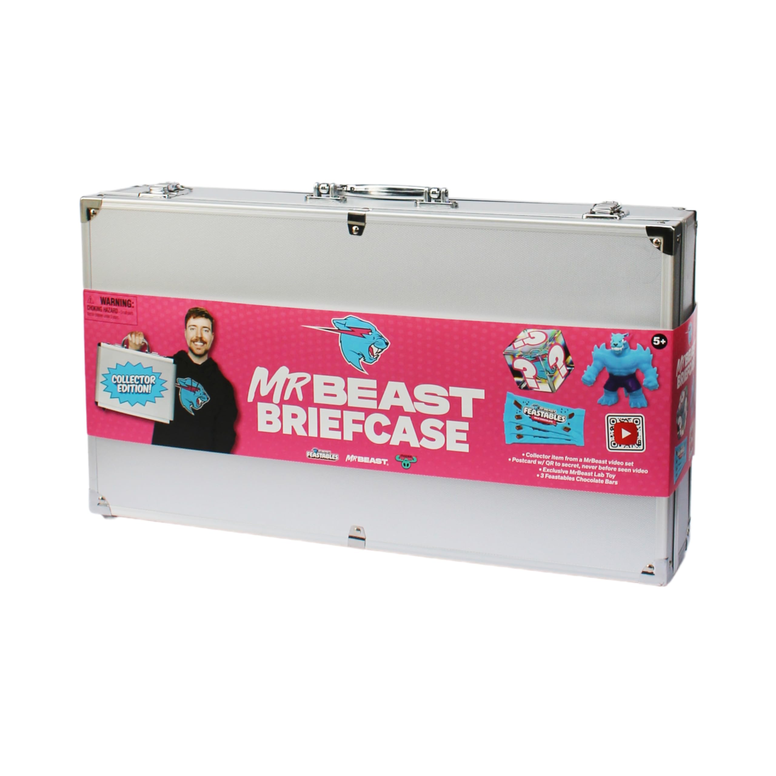 Feastables chocolate bars trio display with three bars, ready for sharing