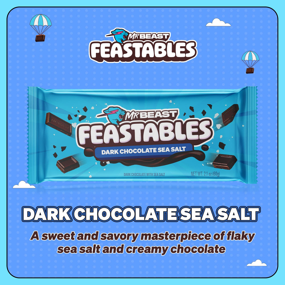 Feastables MrBeast packaging highlights fair trade sourcing.