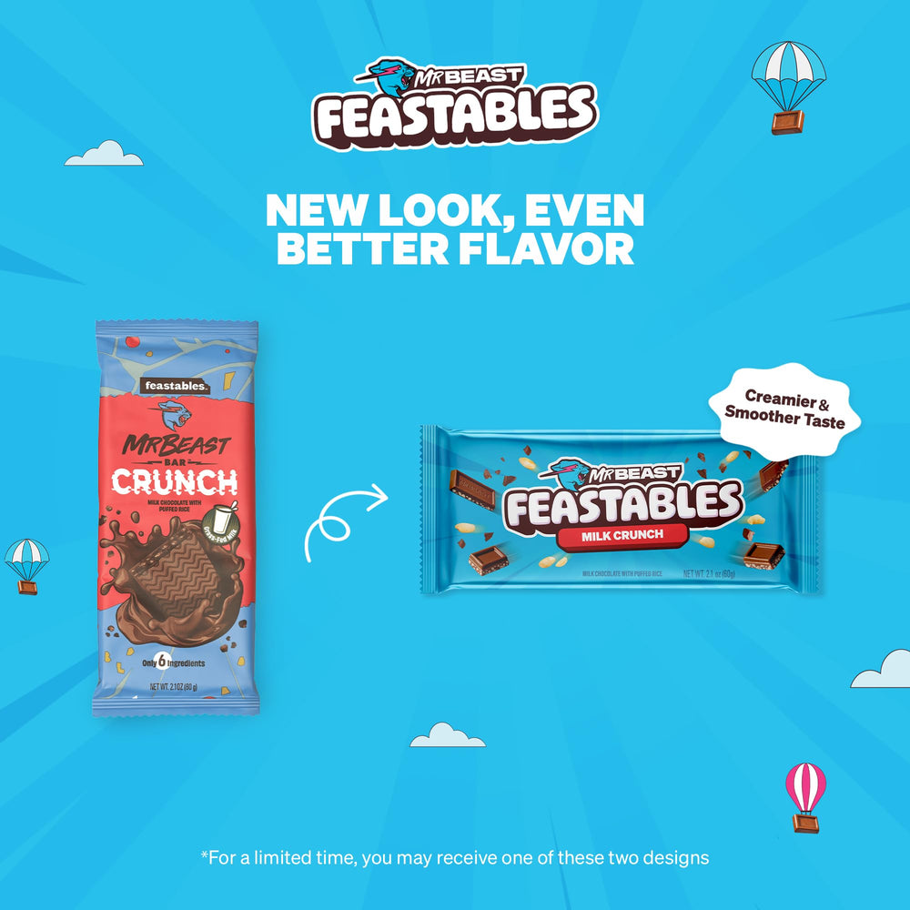 Feastables MrBeast bar in gift ready packaging appeals for pantry stocking
