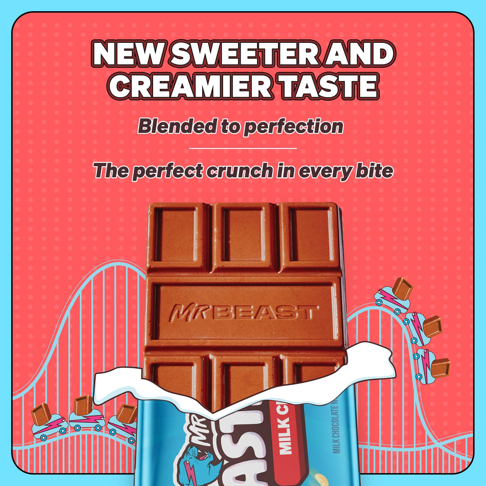 Feastables MrBeast Milk Chocolate Crunch Bar king size sharing option for gatherings