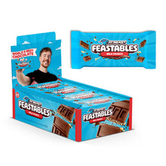 Feastables MrBeast Milk Chocolate Crunch Bar pack—creamy melt with crispy texture.