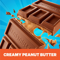 Feastables Milk Crunch bar close-up with visible crunch bits.