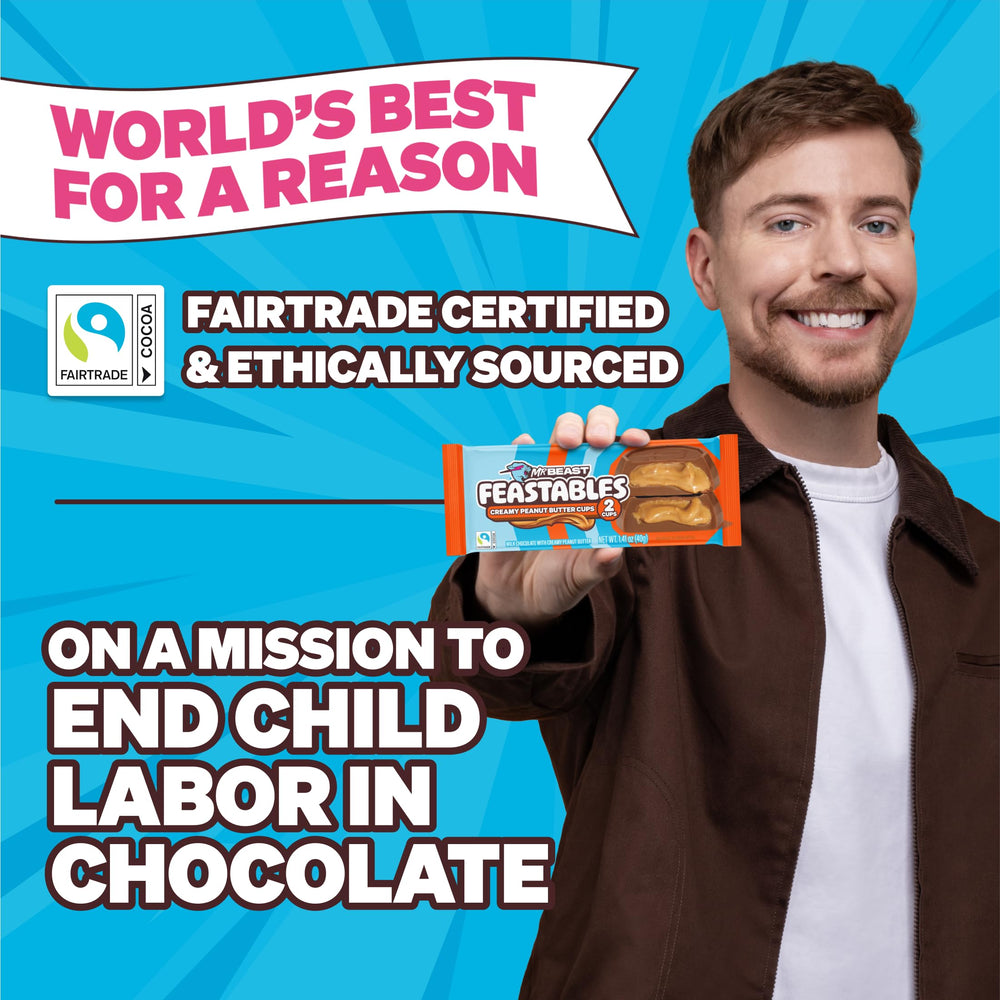 Fairtrade certified cocoa and responsibly sourced ingredients underline a thoughtful chocolate treat.