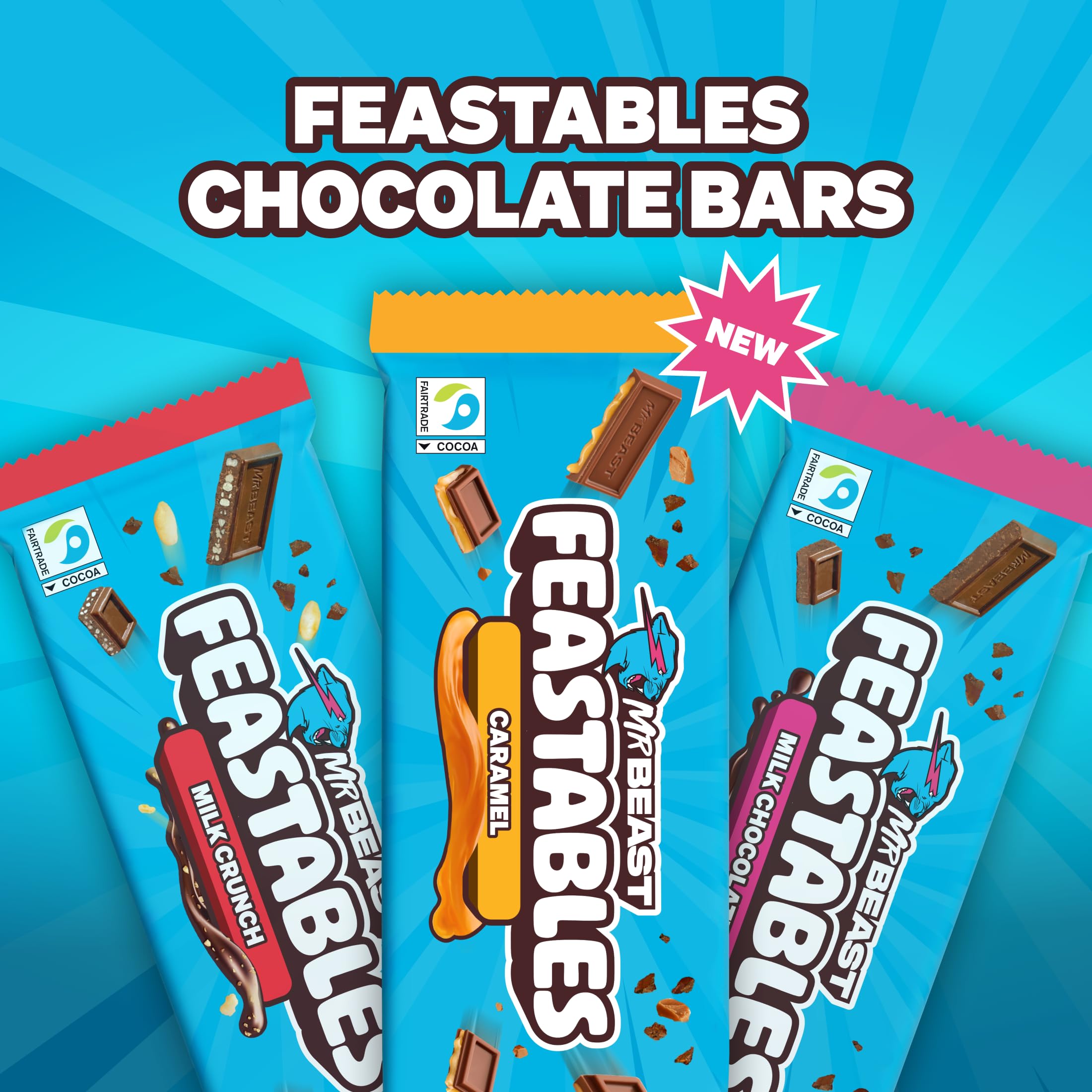 Feastables peanut butter cups ready for sharing.