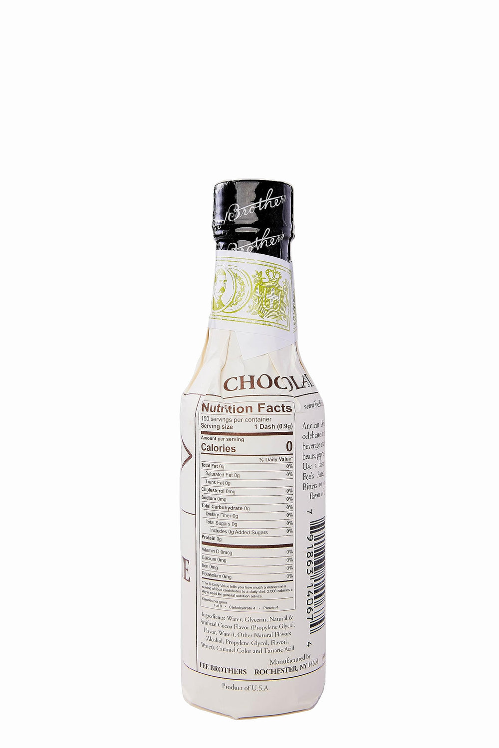 Two Fee Brothers Aztec Chocolate Bitters bottles setup ideal for rotating recipes