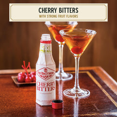 Fee Brothers Cherry Bitters bottle label close-up