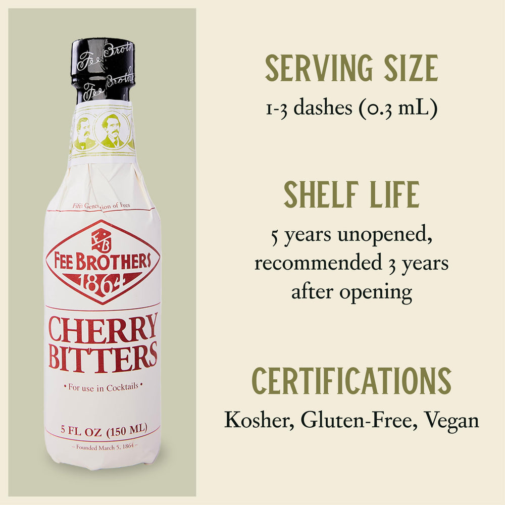 Fee Brothers Cherry Bitters vintage label close-up signaling tradition