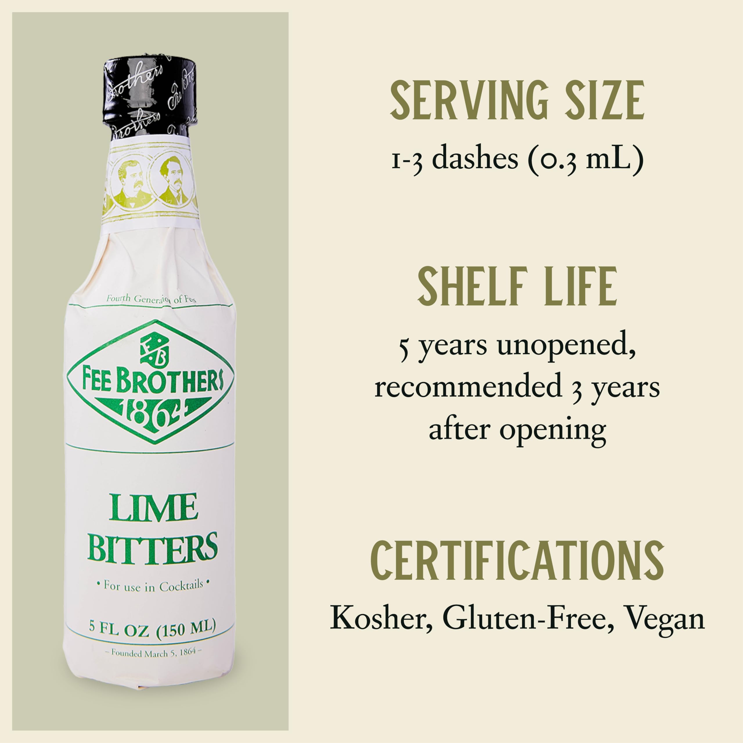 Fee Brothers logo indicating family-owned since 1864 on the label
