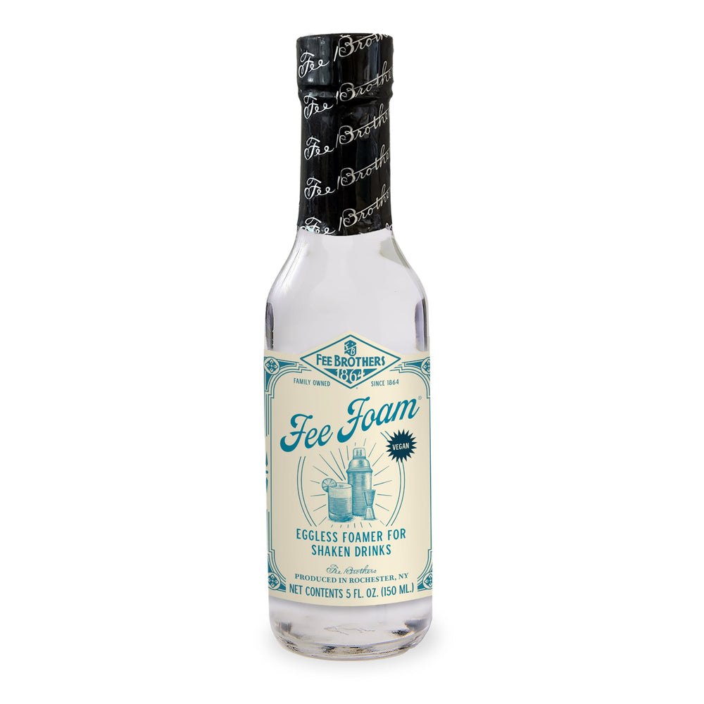 Fee Brothers Fee Foam bottle pouring to create a foamy cocktail finish.
