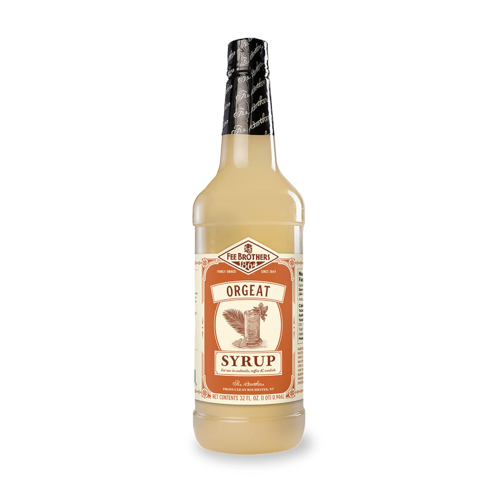 Fee Brothers Flavored Syrup bottle pour adds balanced flavor to cocktails
