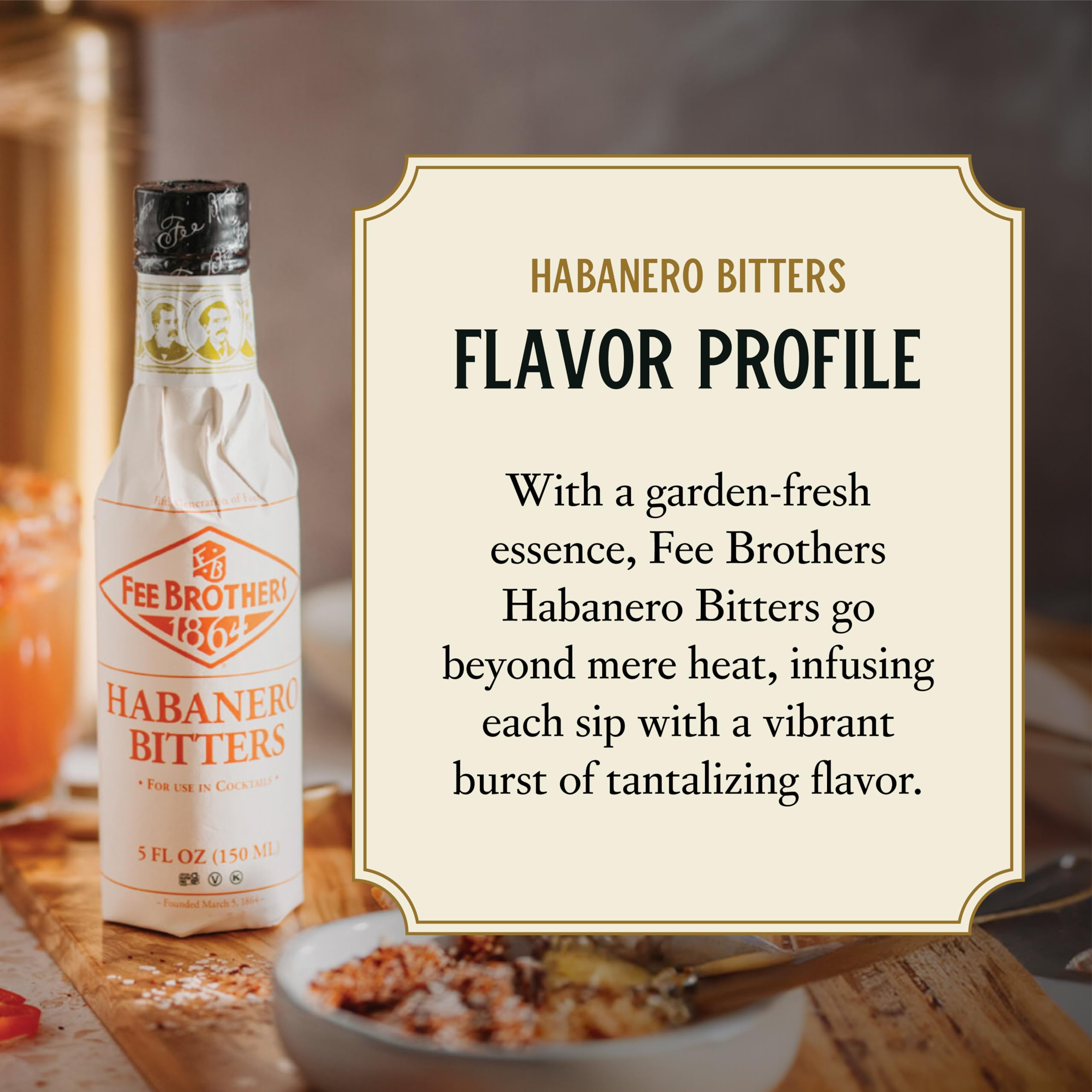 A Fee Brothers Habanero Bitters cocktail reveals balanced heat and depth.