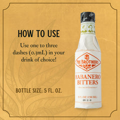 A dash from Fee Brothers Habanero Bitters delivers precise flavor boost.