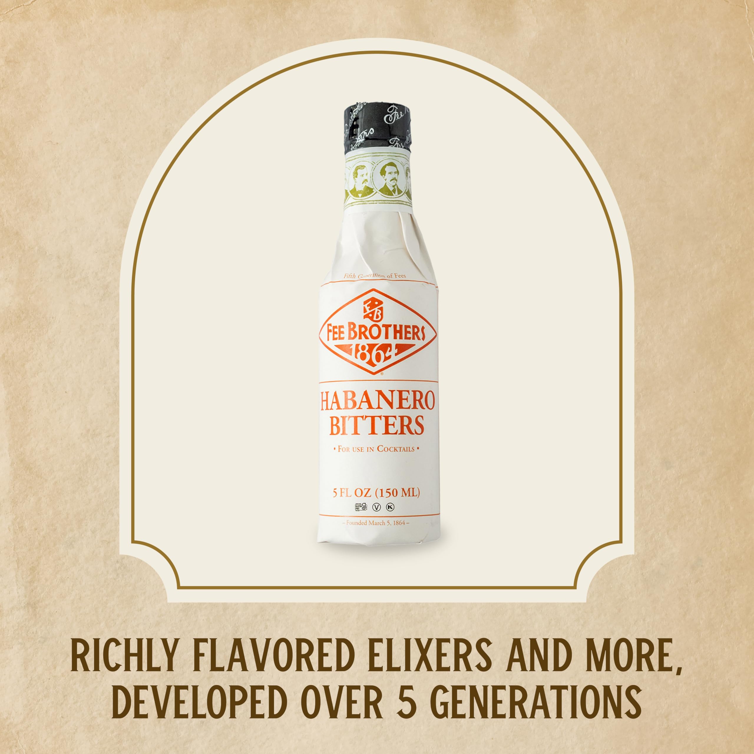 The Fee Brothers Bitters bottle reflects five-generation family craftsmanship.