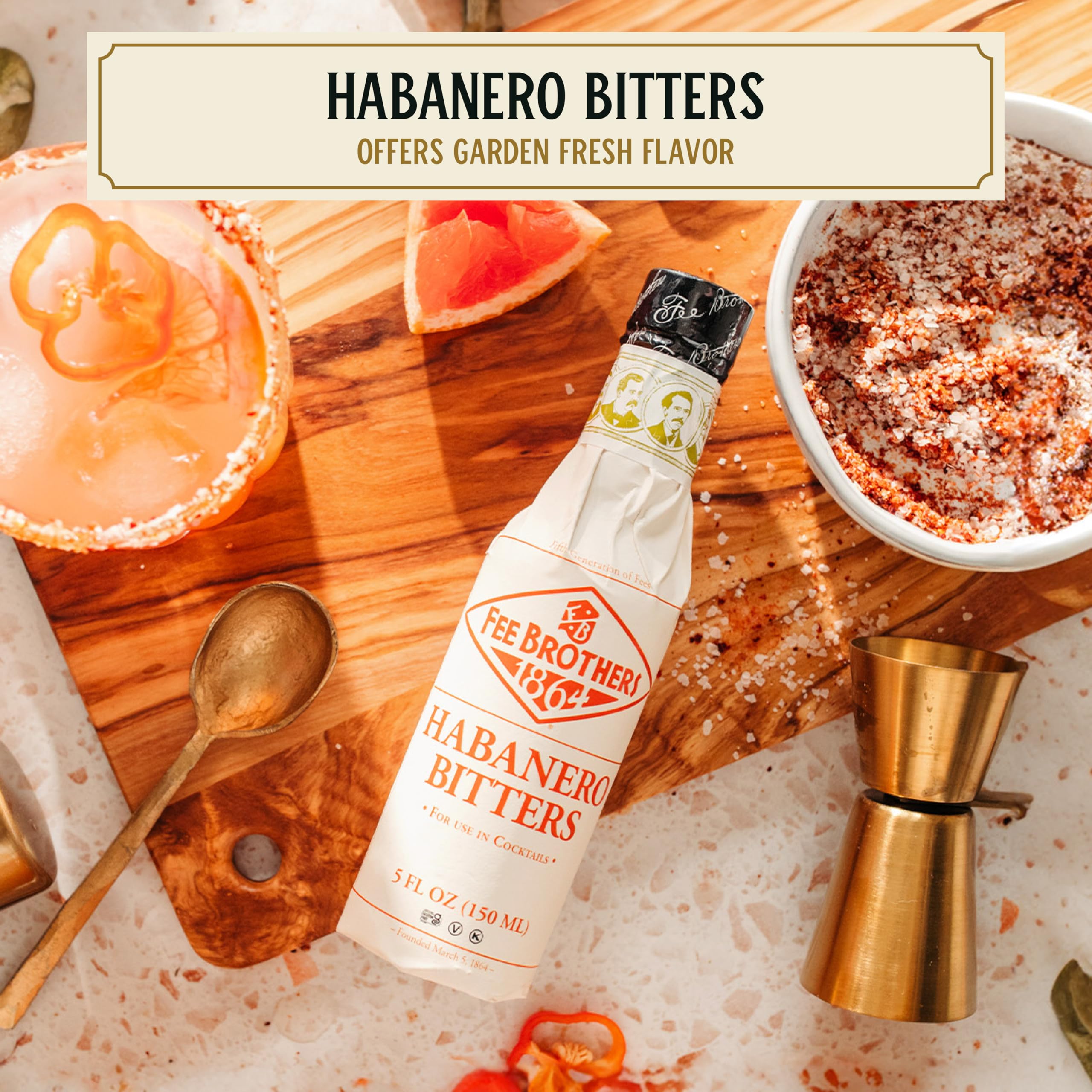Fee Brothers Habanero Bitters pour creates vibrant heat and depth.