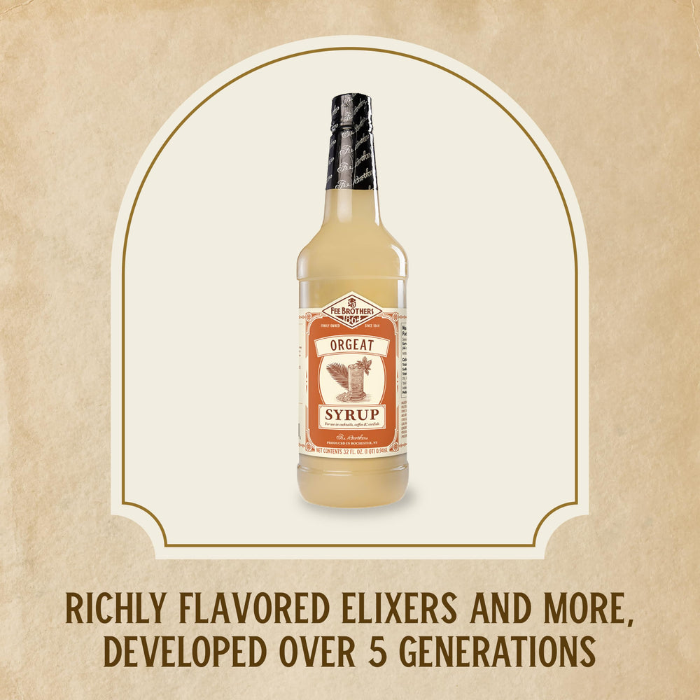 Fee Brothers Orgeat Syrup offers almond notes in cappuccino and latte drinks