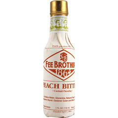 Finished peach cocktail with Fee Brothers bitters, inviting aroma and balanced finish.