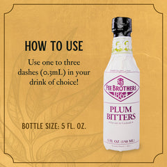 Fee Brothers Plum Bitters glass cocktail scene showcases balanced complexity.