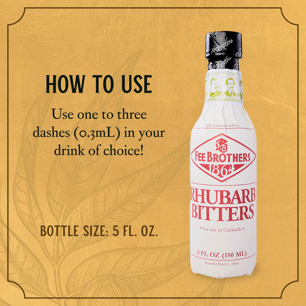 Fee Brothers Rhubarb Bitters old fashioned glass pairing highlights depth